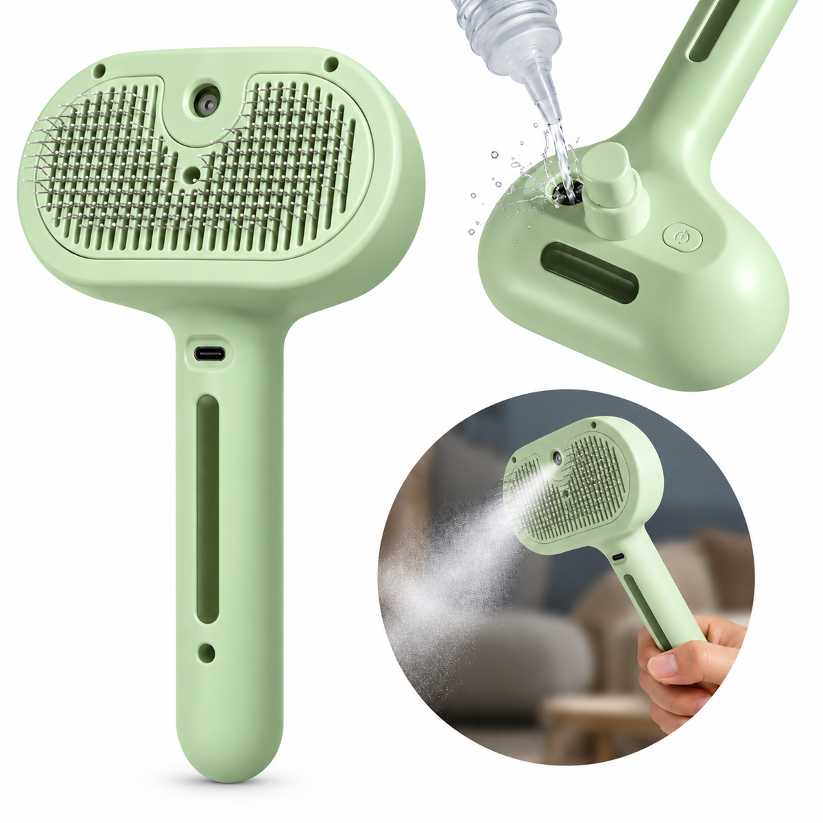 PawLuna 2 in 1 Pet Brush